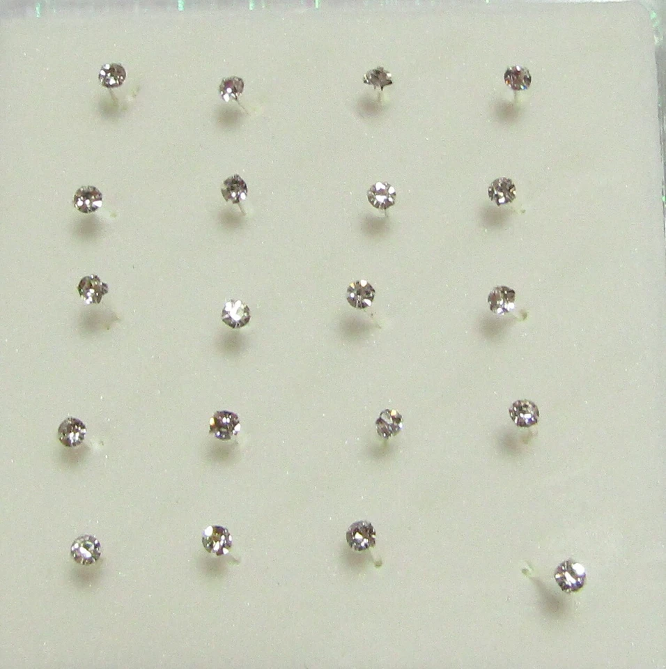 Piercing naso nasini brillantino punto luce asta pieghevole argento orecchino - Immagine 2 di 2