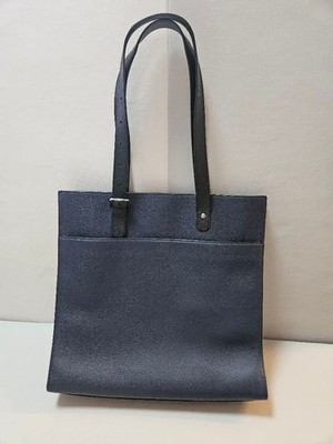 FURLA Bag Navy Leather Solid Shoulder Mens Japan Used