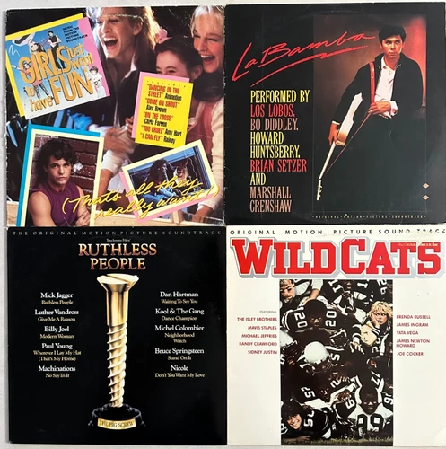 80's SOUNDTRACK vinyl LP lot - Billy Joel - Los Lobos - Bruce Springsteen - Vega
