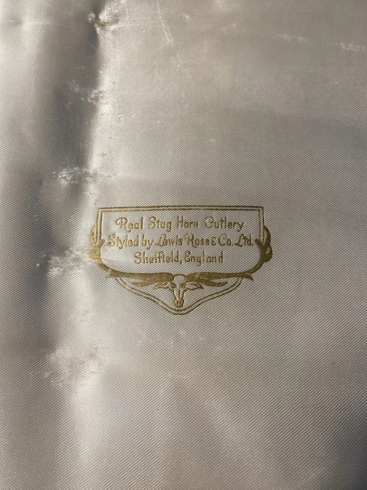 Precioso juego de 15 piezas de cuerno de ciervo Lewis Rose And Co Ltd. de Sheffield Inglaterra Foto 3 de 4