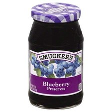 Smucker's, Blueberry Preserves, 18oz Jar Pack of 2 18 Ounce