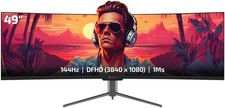 GAMEPOWER WQ49 Curved 49 zoll Gaming Monitor 144Hz 1ms ultrawide DFHD 3840x1080p
