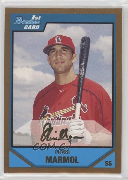 2007 Bowman Draft Prospects Gold Oliver Marmol #BDPP17 n1u