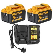 2x 18V 9.0Ah DCB184 Li-ion Battery Charger for Dewalt XR 18V Power Tools DCB200