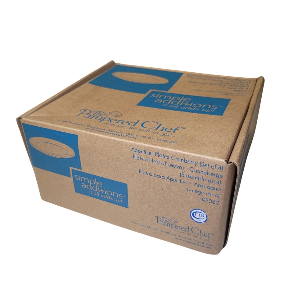 Juego de 4 platos de aperitivo de arándano Pampered Chef Simple Additions #2062 Foto 2 de 4