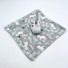 HB Baby Unicorn Lovey Unicorn Security Blanket Hudson Baby Plush Soother