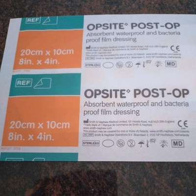 1 Stk. OPSITE POST-OP VISIBLE 20 x10cm Verband DuschPflaster Neu MHD 2030