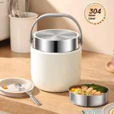 Portable Stainless Steel Thermal Food Container 1500 ml with Food Separation