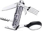 RAXCO Pocket Utensils Folding Cutlery Camping Knife,5-In-1 Detachable Spoon Set
