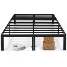 Full Size Metal Bed Frame 14 Inch Platform Heavy Duty No Box Spring Storage