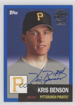 2016 Archives Fan Favorites 1953 Design Blue Border 76/199 Kris Benson Auto 2d7