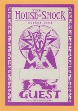 The House of Shock Horror Show 2016 Concert Tour GUEST Backstage Pass
