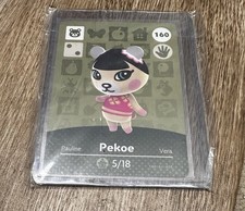 Pekoe  160 Animal Crossing Amiibo Card AUTHENTIC Series 2 NEW