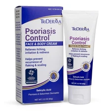 Triderma Psoriasis Control Face & Body Cream - Maximum Strength 3% Salicylic ...
