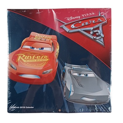 Disney PIXAR Cars 3  12-Month 2018 Calendar  10''x10'' New