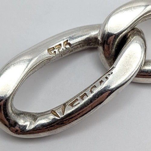 Bracciale in argento sterling 925 con cordino grosso misura PICCOLO 6,5 pollici, 37,32 g, 11,5 mm - Foto 4 di 4