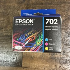 Epson 702 T702520 Ink Cartridges Tri-Color Cyan Magenta Yellow  Exp 02/2027