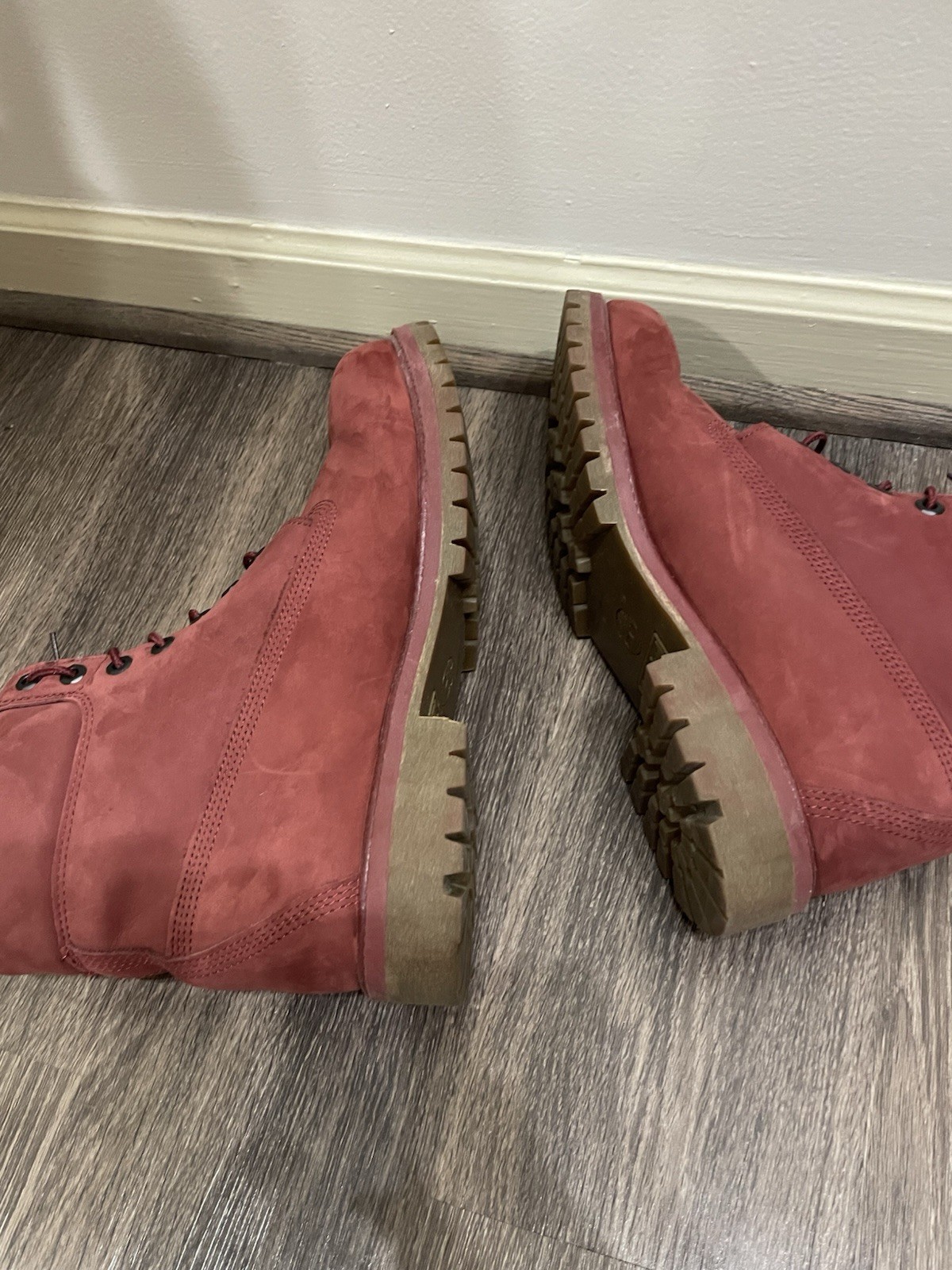 Timberland Premium 6in. Waterproof Boot Pomegranate Burgundy Numbuck 11 Rare image 7