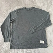 American Giant Long Sleeve Tee T-Shirt Mens Large Dark Gray USA New NWOT Defect