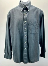 Tommy Hilfiger Vintage Men's Casual Button Down Shirt Long Sleeve Gray 16 34-35.