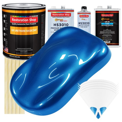 #ad #ad Viper Blue Pearl Gallon URETHANE BASECOAT CLEARCOAT Car Paint SLOW Kit $436.99