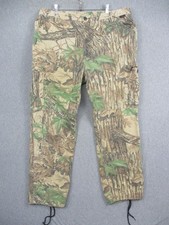 Walls Realtree Camo Cargo Pants Mens XL 42-44 Hunting Drawstring Made USA Cotton