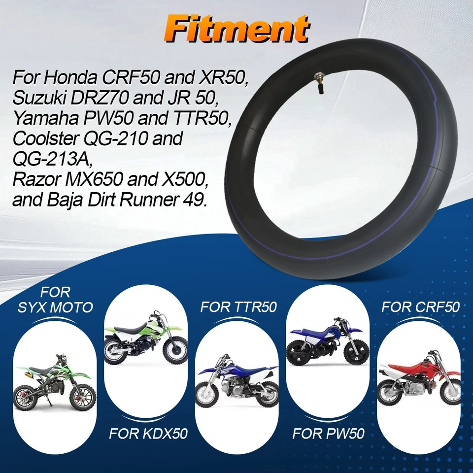 2.50-10 Heavy Duty Inner Tube 2.75x10 2.50x10 Tire Fit Motorcycle Pit Dirt Bike - Bild 3 von 4