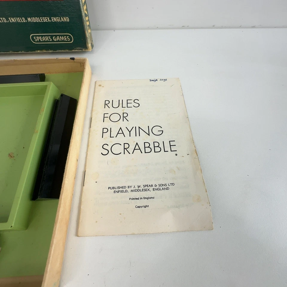 Travel Scrabble Board Game by Spears Games Vintage Complete Set - Image 4 of 4