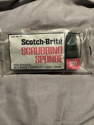 Rare 3 Pk Vintage 3M Company SCOTCH-BRITE No. 74 Scrubbing Sponge NEW! SEALED!