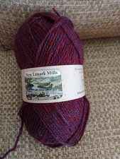 New Lanark Mills Yarn in the Shade Bramble. 100% Pure New Wool. 160m