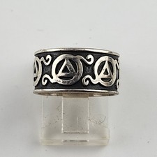 Vintage Sterling Silver 925 Mexico Band Ring Size 6.75