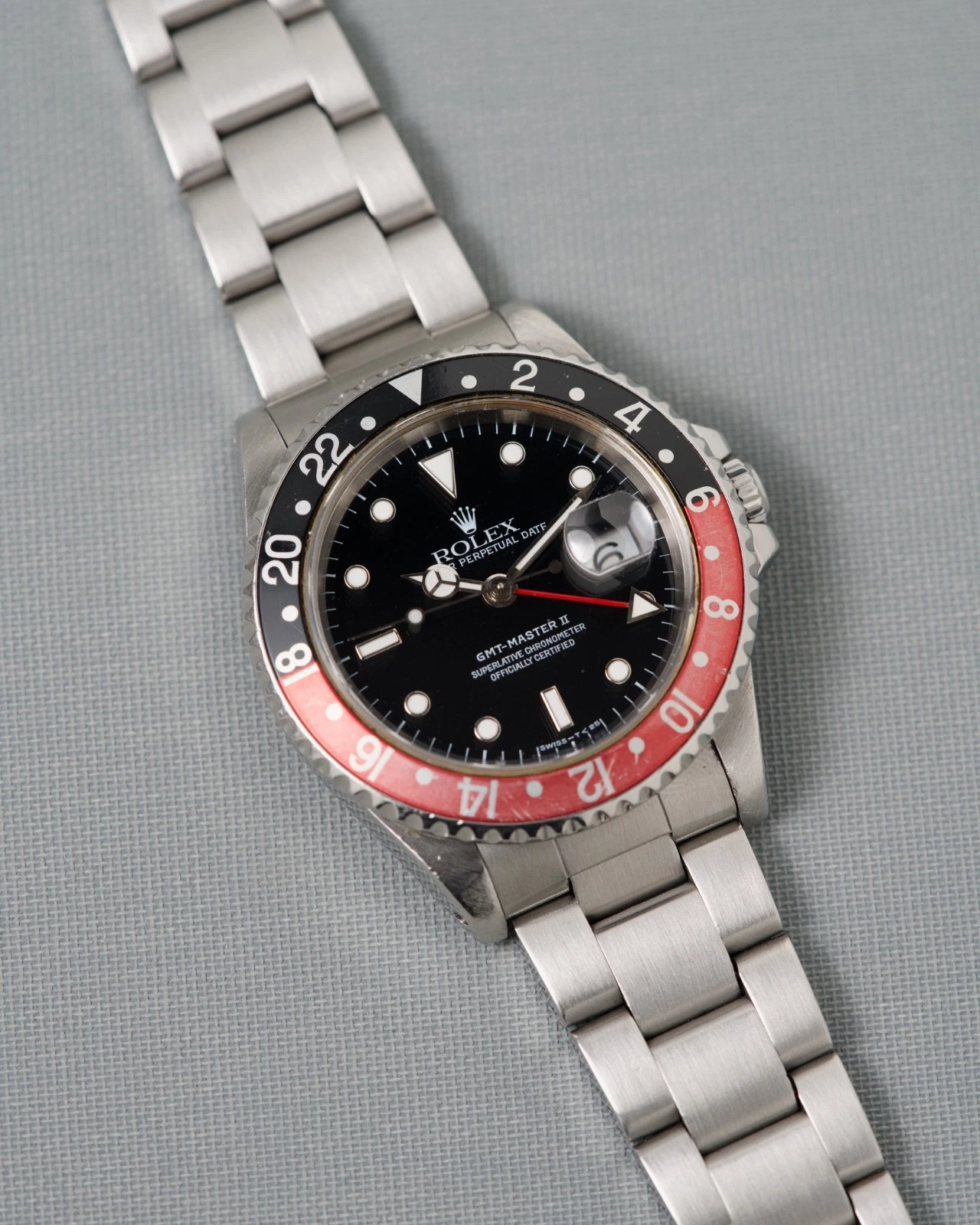 Rolex GMT-Master ll Coke 16710 Stainless Oyster Black and Red Bezel 40mm