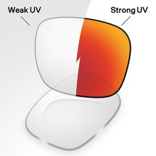Clear Red Transition Replacement Lenses For Ray-Ban Meta Wayfarer RW4006 50mm