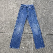 60s Thrashed Levi s Kids Jeans Riveted Straight Leg Size 10 Vintage Denim