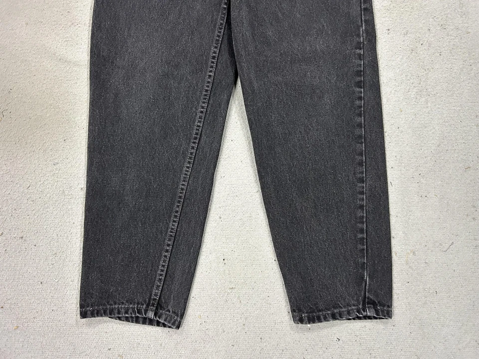 Pantalones de mezclilla vintage Levis 560 para hombre 32x28 negros lavados calce suelto pierna cónica años 90 Foto 3 de 4