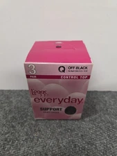 Leggs L'eggs Everyday Support Pantyhose Reinforced Toe SUNTAN Size Q 3 Pair PACK