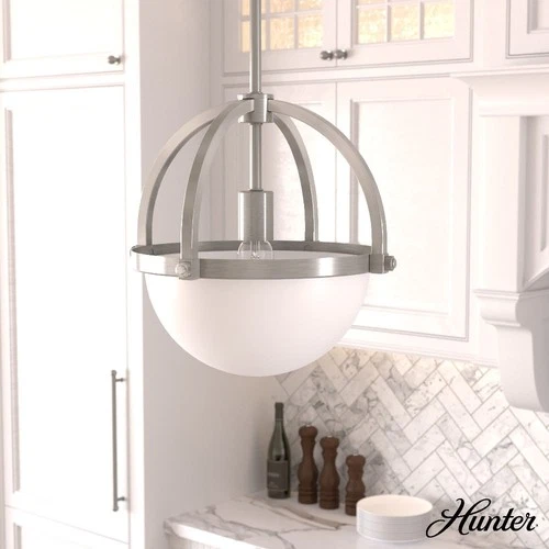 Hunter Fans - Wedgefield 1-Light Pendant In Formal Style-12.25 Inches Tall and - Picture 4 of 4