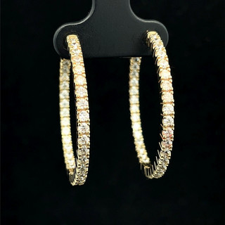 CREOLEN AUS 925/ SILBER GELBGOLDPLATTIERT MIT ZIRKONIA SCHMUCKJAGD