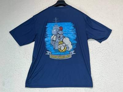 USN Phantom Warrior Mess Short Sleeve TShirt Men's Blue  Crewneck Size XL