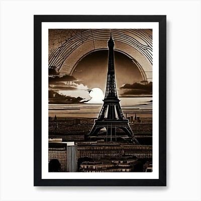 Paris Eiffel Tower 138 Art Print Framed Wall Art Poster Canvas Print Picture