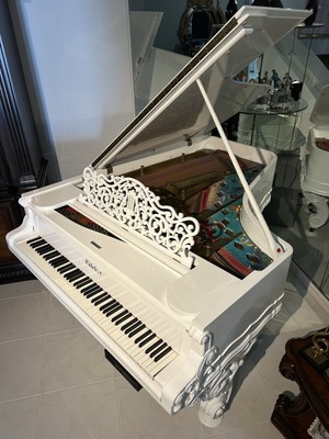 weber grand piano white used 