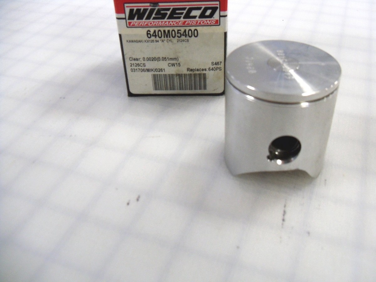 NOS KAWASAKI 640M05400 WISECO STD BORE 54MM PISTON KIT KX125 | eBay