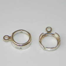 5mm Round Sterling Silver HIGH Wall Backset D...