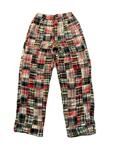 Vintage Patchwork Madras Plaid Lounge 