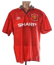 MANCHESTER UNITED 1994/1996 HOME FOOTBALL SHIRT UMBRO L ADULT