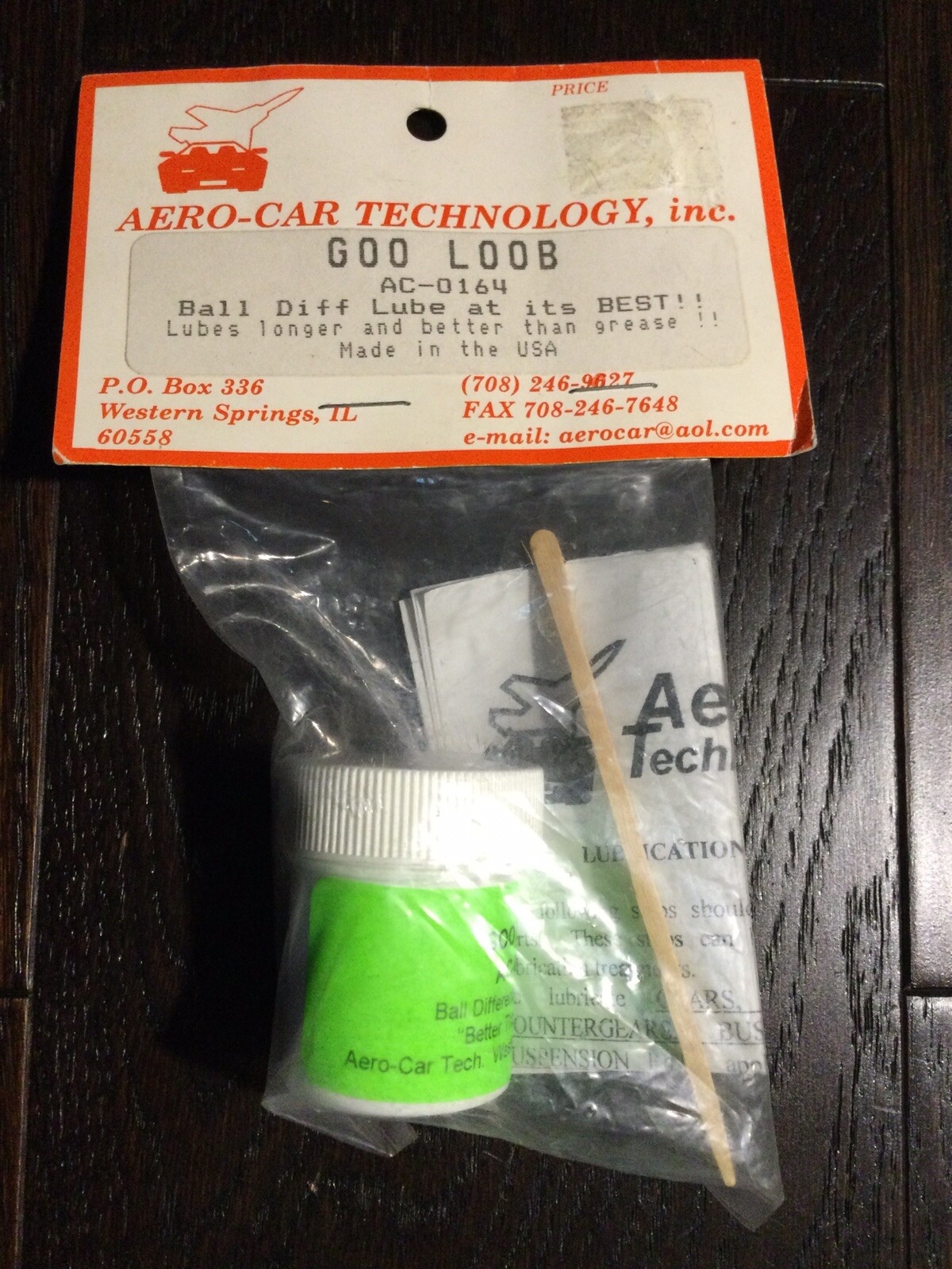 Vintage AeroCar Technology GOO LOOB Diff Lube RC Pan Car RC10 RC10L