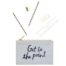 Kate Spade Get to the Point Pencil Pouch Tech Case Zipper Travel Designer