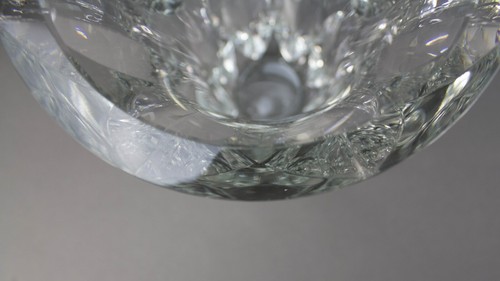 Saint St. Louis Signed Large And Heavy French Cut Crystal Flower Vase 9" High - Picture 9 of 9