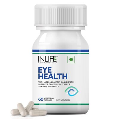Eye Health Supplements 60 Capsules-Eye Care Vitamins Lutein, Zeaxanthin, Bilberr