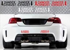 2 X DANGER EXHAUST POUR BMW M3 M5 M6 RACING 21cmX6cm AUTOCOLLANT STICKER DA142